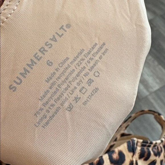 Summersalt Marina Leopard One Piece Swimsuit Size 6